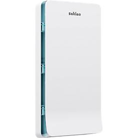 Satino Falthandtuchspender HYGINITY XL, für bis zu 6 Falthandtücher-Packungen mit Z-Falzung/W-Falzung, B 316 x T 129 x H 667 mm, ABS-Kunststoff, weiß