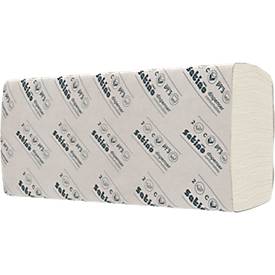 Satino Falthandtücher Comfort, 2-lagig, C-Falzung, L 320 x B 250 mm, 100 % Recycling-Papier, hochweiß, 3072 Blatt