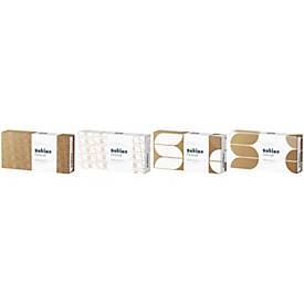 Satino Kosmetiktücher PureSoft, 2-lagig, mit Prägung, L 208 x B 203 mm, 100 % Recycling-Karton, soft beige, 100 Stück