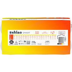 Satino Toilettenpapier Smart, 2-lagig, mit Prägung, L 27,5 m x B 94 mm, Recycling-Papier, weiß, 8 x 250 Blatt