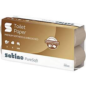 Satino Toilettenpapier Smart, 2-lagig, mit Prägung, L 44 m x B 94 mm, Recycling-Papier, weiß, 8 x 400 Blatt