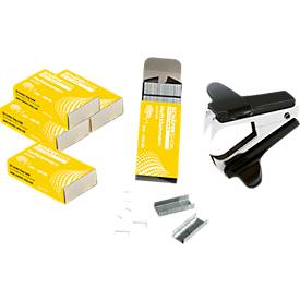 Schäfer Shop agrafes de marque Select 24/6, 10 x 1000 pièces + arrache-agrafes novus B 80, gratuit