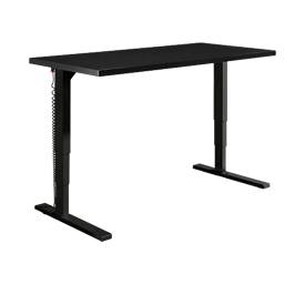 Schäfer Shop Bureau Genius Elements, réglable en hauteur électriquement, rectangulaire, pied en C, L 1600 x P 800 x H 645-1300 mm, noir/blanc + encastrement technique