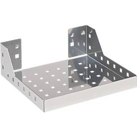 Schäfer Shop Genius Abfallsammler für FS Putzmittelschränke, Stahlblech weißaluminium RAL 9006, B 910 x T 490 x H 80 mm