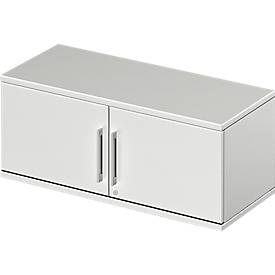 Schäfer Shop Genius Aufsatz-Flügeltürenschrank TETRIS WOOD, 1 OH, B 1000, lichtgrau