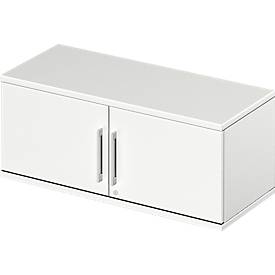 Schäfer Shop Genius Aufsatz-Flügeltürenschrank TETRIS WOOD, 1 OH, B 1000, weiß