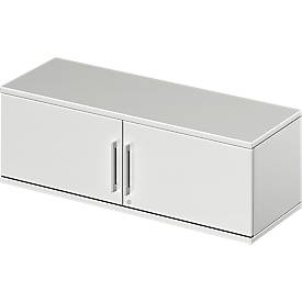 Schäfer Shop Genius Aufsatz-Flügeltürenschrank TETRIS WOOD, 1 OH, B 1200, lichtgrau