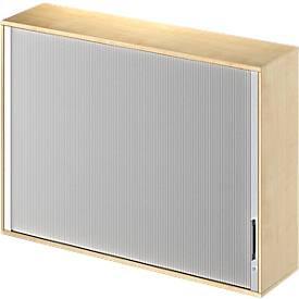 Schäfer Shop Genius Aufsatz-Querrolladenschrank TETRIS WOOD, 3 OH, B 1600 x T 421 x H 1110 mm, Mitteltrennwand, Ahorn-Dekor