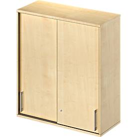 Schäfer Shop Genius Aufsatz-Schiebetürenschrank TETRIS WOOD, 3 OH, B 1000 mm, Ahorn-Dekor