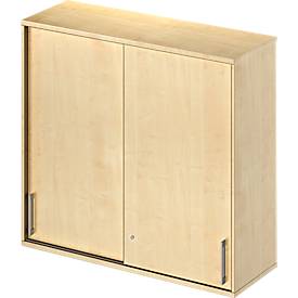 Schäfer Shop Genius Aufsatz-Schiebetürenschrank TETRIS WOOD, 3 OH, B 1200 mm, Ahorn-Dekor