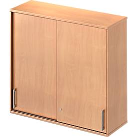 Schäfer Shop Genius Aufsatz-Schiebetürenschrank TETRIS WOOD, 3 OH, B 1200 mm, Buche-Dekor