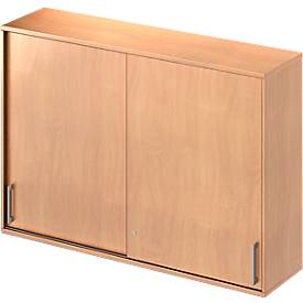 Schäfer Shop Genius Aufsatz-Schiebetürenschrank TETRIS WOOD, 3 OH, B 1600 mm, Buche-Dekor
