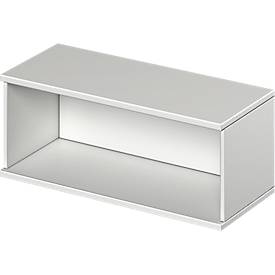 Schäfer Shop Genius Aufsatzregal TETRIS WOOD, 1 OH, B 1000, lichtgrau