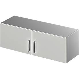 Schäfer Shop Genius Aufsatzschrank TETRIS SOLID, Stahlkorpus, 1 OH, B 1200  mm, lichtgrau/weißalu