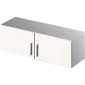 Schäfer Shop Genius Aufsatzschrank TETRIS SOLID, Stahlkorpus, 1 OH, B 1200 mm, weiß/weißalu