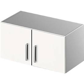 Schäfer Shop Genius Aufsatzschrank TETRIS SOLID, Stahlkorpus, 1 OH, B 800  mm, weiß/weißalu