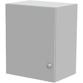 Schäfer Shop Genius Aufsatzschrank TETRIS WALL, 2 Ordnerhöhen, Türanschlag links, B 600 x T 440 x H 740 mm, lichtgrau