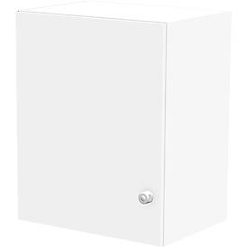 Schäfer Shop Genius Aufsatzschrank TETRIS WALL, 2 Ordnerhöhen, Türanschlag links, B 600 x T 440 x H 740 mm, weiß