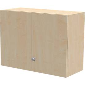 Schäfer Shop Genius Aufsatzschrank TETRIS WALL, 2 Ordnerhöhen, Türanschlag rechts, B 1000 x T 440 x H 740 mm, Ahorn-Dekor