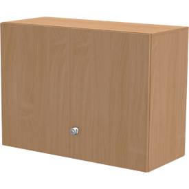 Schäfer Shop Genius Aufsatzschrank TETRIS WALL, 2 Ordnerhöhen, Türanschlag rechts, B 1000 x T 440 x H 740 mm, Buche-Dekor