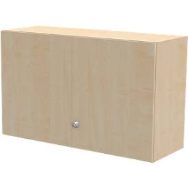 Schäfer Shop Genius Aufsatzschrank TETRIS WALL, 2 Ordnerhöhen, Türanschlag rechts, B 1200 x T 440 x H 740 mm, Ahorn-Dekor