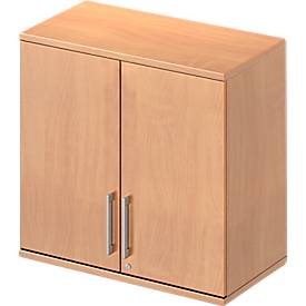 Schäfer Shop Genius Aufsatzschrank TETRIS WOOD, 2 OH, B 800 mm, abschließbar, Buche-Dekor