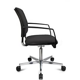 Schäfer Shop Genius Besucherstuhl SSI Proline Visit P3+, gepolsterte Rückenlehne, Universalrollen, schwarz