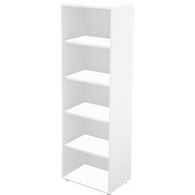 Schäfer Shop Genius Bibliothèque TETRIS WALL, 5 HC, L 600 x P 420 x H 1880 mm, blanc