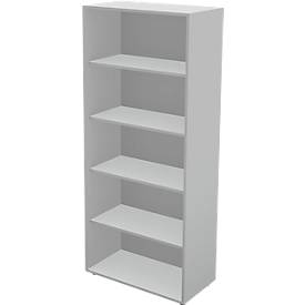 Schäfer Shop Genius Bibliothèque TETRIS WALL, 5 HC, L 800 x P 420 x H 1880 mm, gris clair