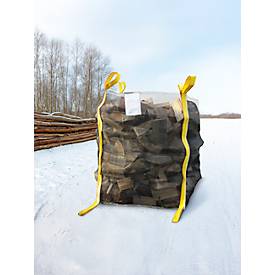 Schäfer Shop Genius Big Bag GENIUS, bis 1250 kg, geschlossener Boden, B-Lock-Verschluss, 4 Hebeschlaufen, B 1000 x T 1000 x H 1300 mm, PP, schwarz