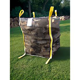 Schäfer Shop Genius Big Bag GENIUS, bis 1250 kg, geschlossener Boden, B-Lock-Verschluss, 4 Hebeschlaufen, B 1000 x T 1000 x H 1300 mm, PP, schwarz