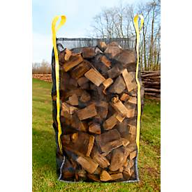 Schäfer Shop Genius Big Bag GENIUS, bis 1250 kg, geschlossener Boden, B-Lock-Verschluss, 4 Hebeschlaufen, B 1000 x T 1000 x H 1300 mm, PP, schwarz