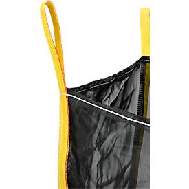 Schäfer Shop Genius Big Bag GENIUS, bis 1250 kg, Sternboden, B-Lock-Verschluss, 4 Hebeschlaufen, B 1000 x T 1000 x H 1300 mm, Polypropylen, schwarz