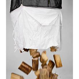 Schäfer Shop Genius Big Bag GENIUS, bis 1250 kg, Sternboden, B-Lock-Verschluss, 4 Hebeschlaufen, B 1000 x T 1000 x H 1300 mm, Polypropylen, schwarz