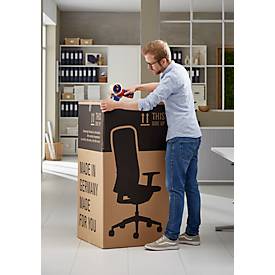 Schäfer Shop Genius Bürostuhl Matrix, mit Armlehnen, Auto-Synchronmechanik, Polstersitz, Netzrücken, Lordosenstütze, schwarz/alusilber