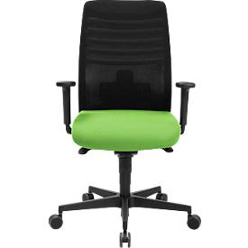 Schäfer Shop Genius Bürostuhl SSI Lady Proline, mit Armlehnen, 3D-Punktsynchronmechanik, Wellness-Sitz, 3D-Netz-Rückenlehne, schwarz/grün