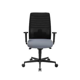 Schäfer Shop Genius Bürostuhl SSI Lady Proline, mit Armlehnen, 3D-Punktsynchronmechanik, Wellnesssitz, 3D-Netz-Rückenlehne, schwarz/grau