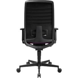 Schäfer Shop Genius Bürostuhl SSI Lady Proline, mit Armlehnen, 3D-Punktsynchronmechanik, Wellnesssitz, 3D-Netz-Rückenlehne, schwarz/violett