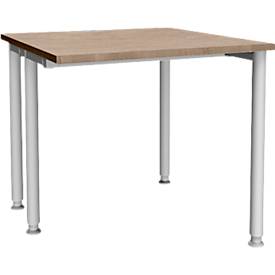 Schäfer Shop Genius Bureau MODENA FLEX, largeur 800 mm, raccourci d'un côté, chêne