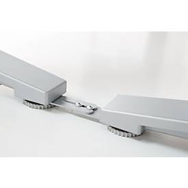 Schäfer Shop Genius CPU-Halter für Schreibtisch e PLANOVA ERGOSTYLE, breiten- & höhenverstellb., Stahl pulverbeschichtet, weißalu