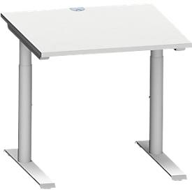 Schaefer Shop Genius desk MODENA FLEX, 800 x 800 mm, light gray