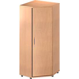 Schäfer Shop Genius Eckschrank TETRIS WOOD, 5 OH, B 800 x H 1910 mm, Höhe inkl. Gleiter, Buche-Dekor