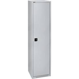 Schäfer Shop Genius Flügeltürenschrank FS, Stahl, mit Belüftungslöchern, B 545 x T 620 x H 1950 mm, 5 OH, Weißalu/Weißalu, bis 250 kg