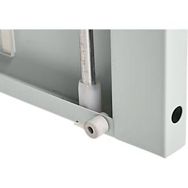 Schäfer Shop Genius Flügeltürenschrank FS, Stahl, Sichtfenster, Lüftungslöcher, B 545 x T 520 x H 1950 mm, 5 OH, Lichtgrau/Lichtgrau, bis 250 kg 