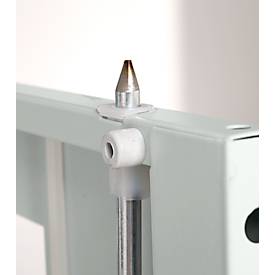 Schäfer Shop Genius Flügeltürenschrank FS, Stahl, Sichtfenster, Lüftungslöcher, B 545 x T 520 x H 1950 mm, 5 OH, Lichtgrau/Lichtgrau, bis 250 kg 