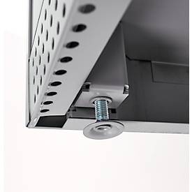 Schäfer Shop Genius Flügeltürenschrank FS, Stahl, Sichtfenster, Lüftungslöcher, B 545 x T 520 x H 1950 mm, 5 OH, Weißalu/Weißalu, bis 250 kg 