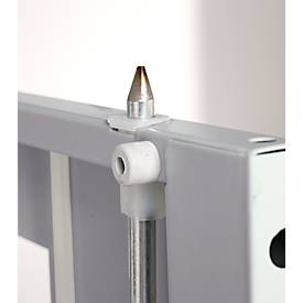 Schäfer Shop Genius Flügeltürenschrank FS, Stahl, Sichtfenster, Lüftungslöcher, B 545 x T 520 x H 1950 mm, 5 OH, Weißalu/Weißalu, bis 250 kg 