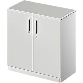 Schäfer Shop Genius Flügeltürenschrank TETRIS SOLID, 2 OH, B 800 mm, abschließbar, mit Abdeckplatte, lichtgrau