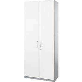 Schäfer Shop Genius Flügeltürenschrank TETRIS SOLID, Stahlkorpus, 5 OH, B 1000 mm, abschließbar, weiß/weißalu