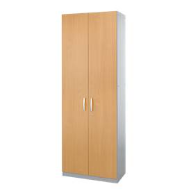 Schäfer Shop Genius Flügeltürenschrank TETRIS SOLID, Stahlkorpus, 5 OH, B 800 mm, abschließbar, Buche/weißalu